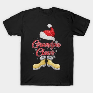 Santa Grandpa Claus Merry Christmas Matching Family Group T-Shirt